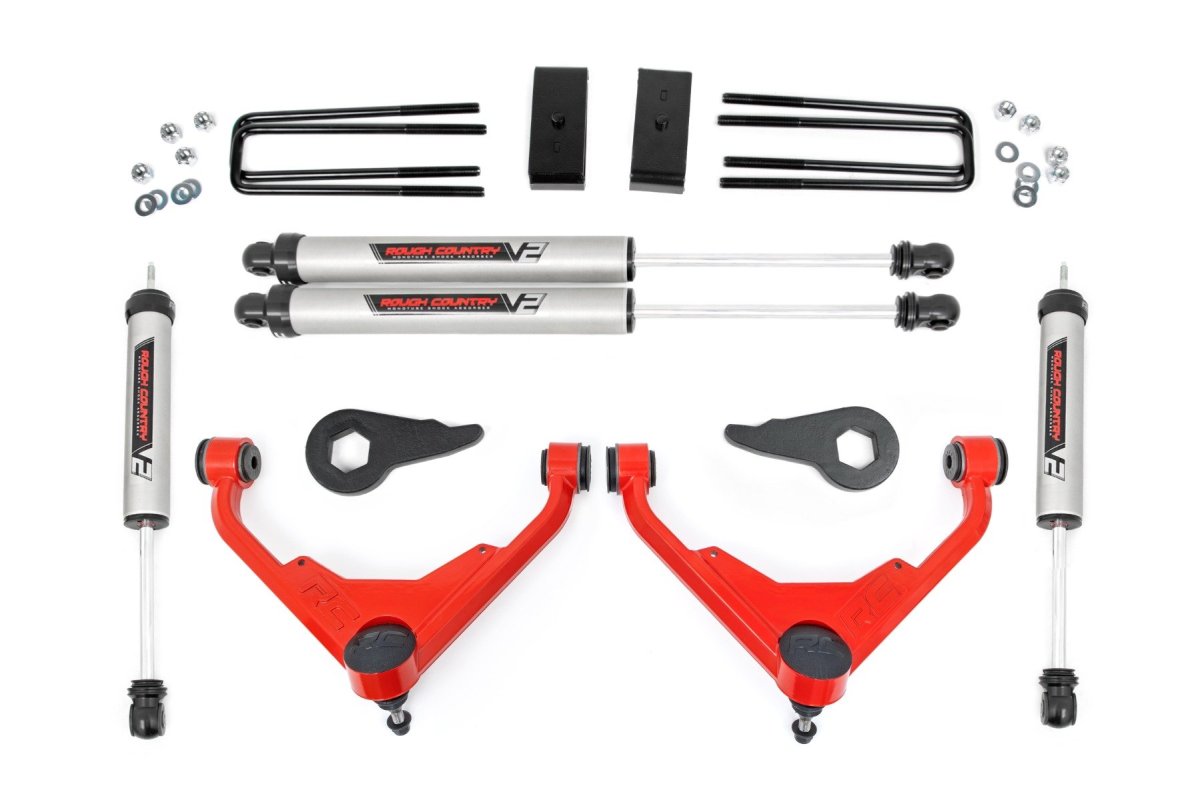 Chevrolet Silverado 2500 Suspension Lift Kit - Front + Rear - Rough Country - 3 Inch Lift Kit | FT Code | V2 - '99-'04